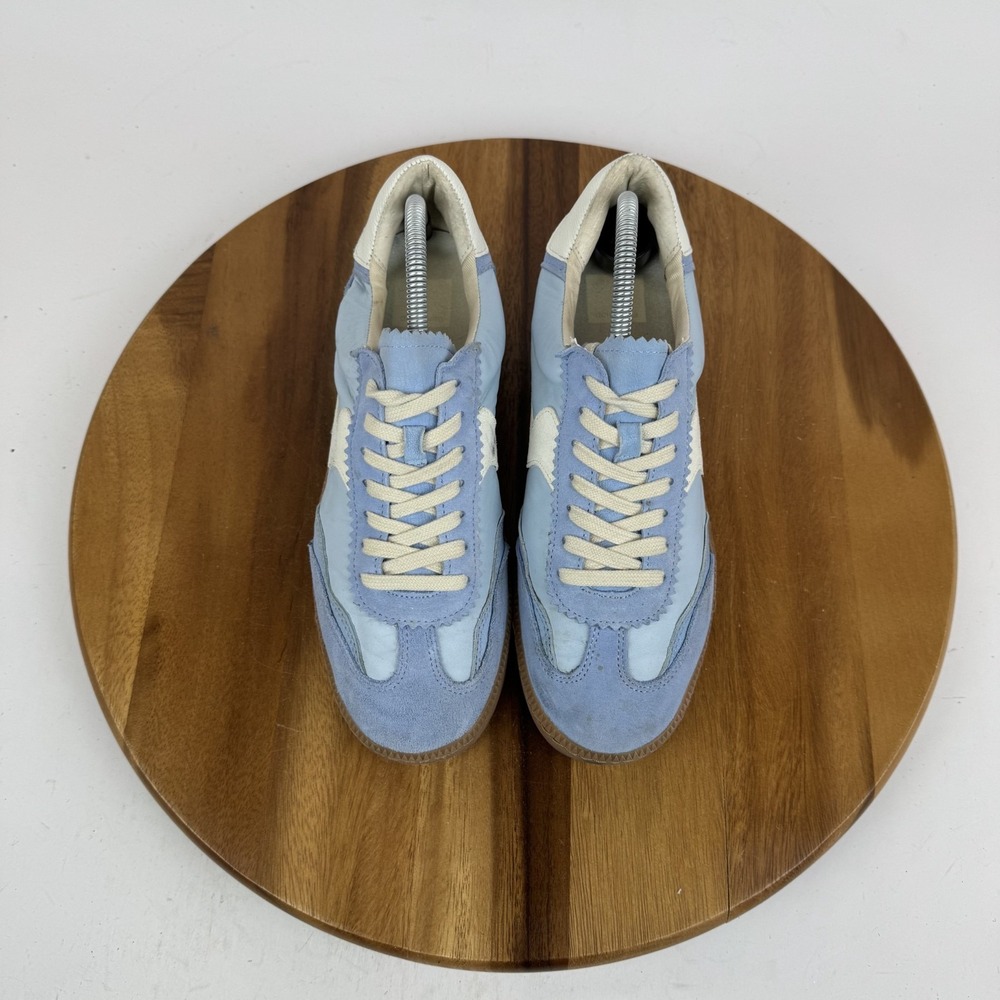 Womens Dolce Vita Notice Blue Leather Lace Up Casual Sneakers Shoes Size 9 M GUC - Picture 4 of 8